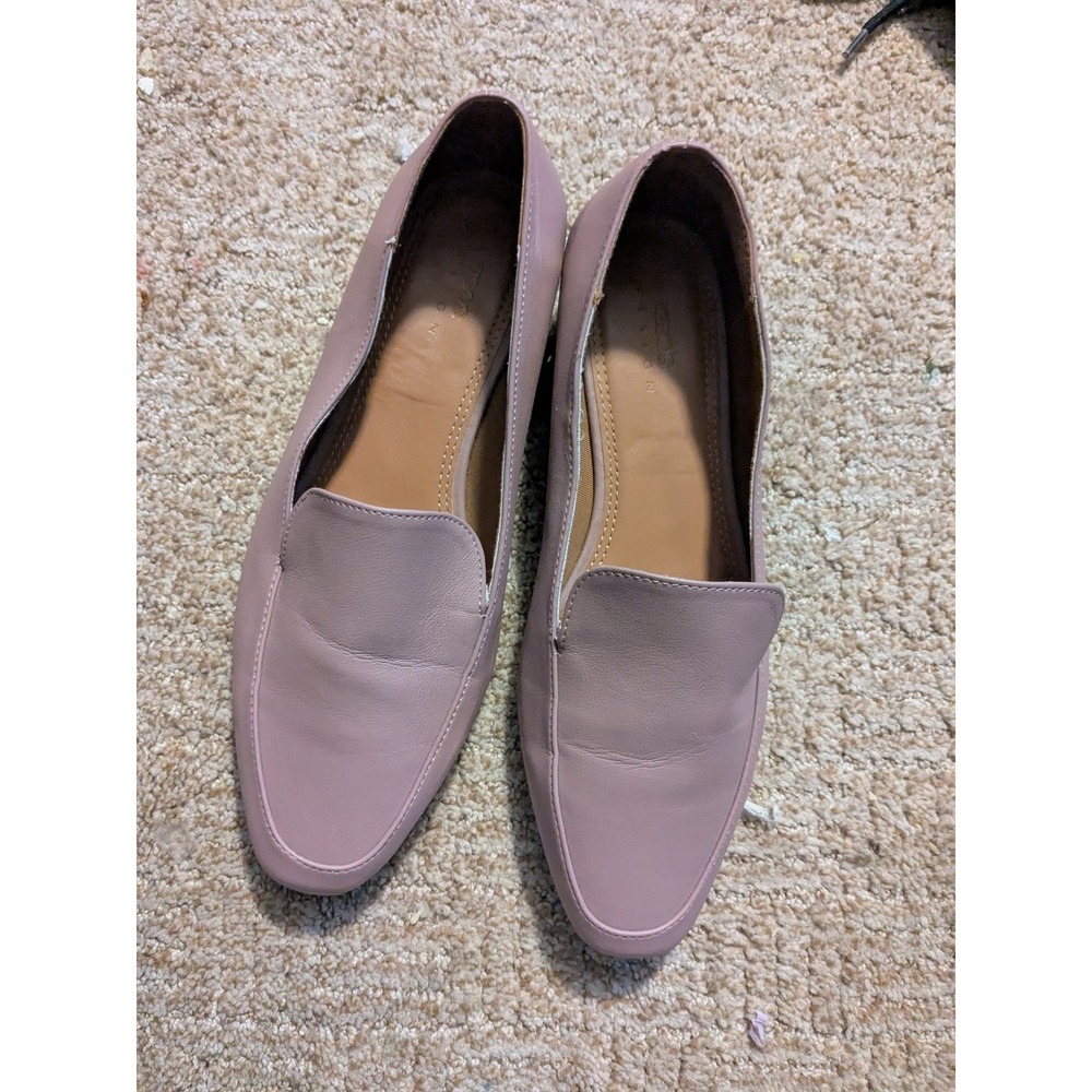 ASOS DESIGN Womens Mauve Pink Loafers Almond‎ Toe Slip On Shoes